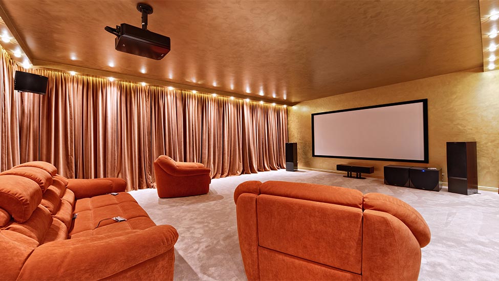 Best home interior designers in Bangalore - Modern Luxurious Home Theater Room Designs | DIY