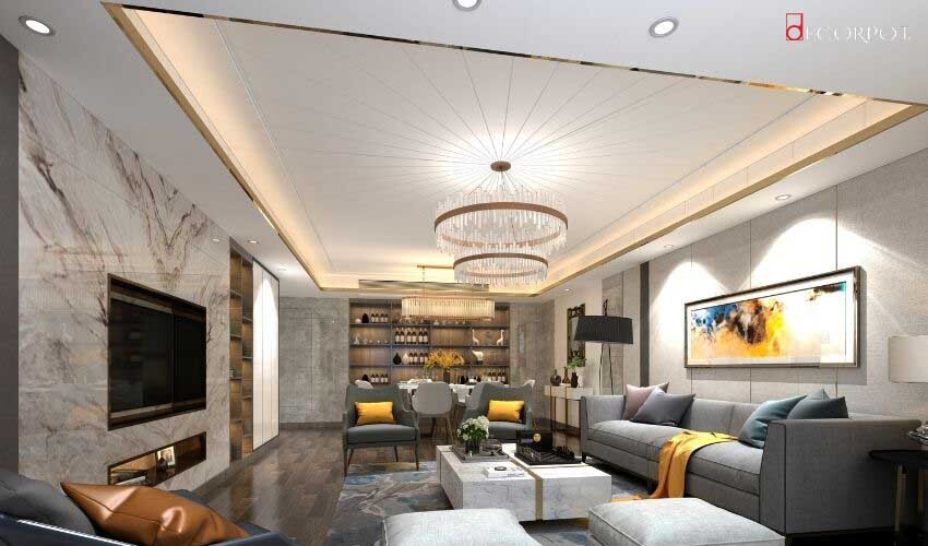 Best home interior designers in Bangalore - Gypsum False Ceiling vs POP False Ceiling