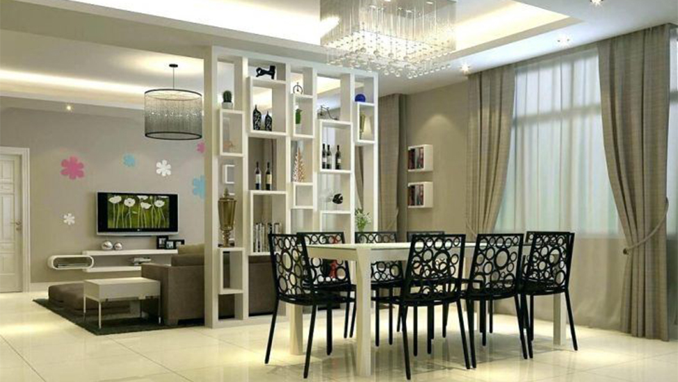 Best home interior designers in Bangalore - Attractive Partition Designs between Living Room and Dining Hall
