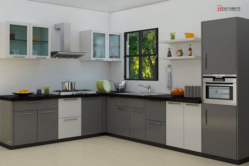 small l shape modular kitchen design