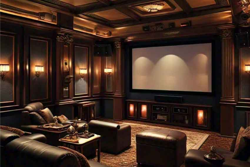 Cozy Retreat Home Theater Interior Designs