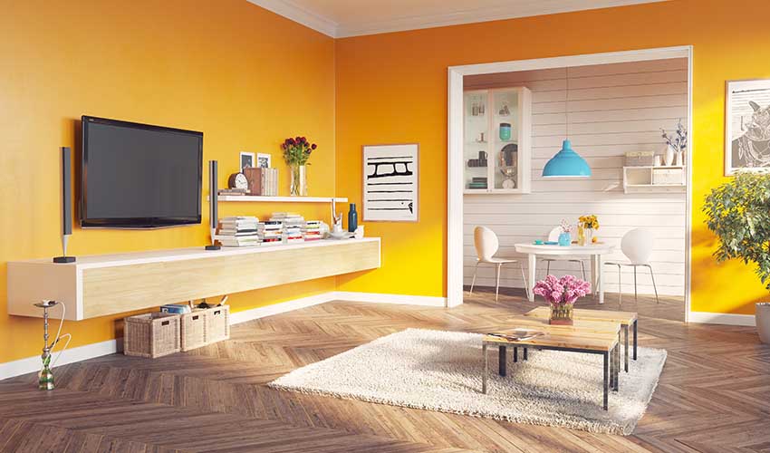 Yellow Color Living Room
