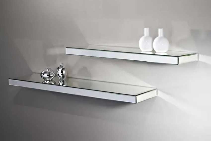 Mirrored Floating Shelves