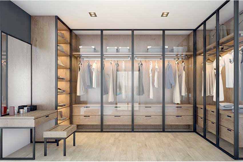 Aristo Industrial Chic Wardrobe with Metal Accents