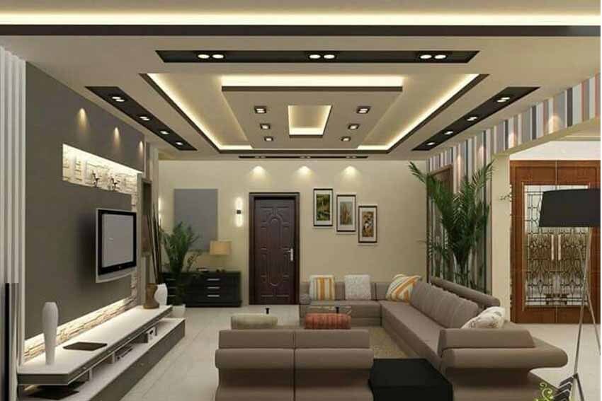 pop ceiling with recessed light