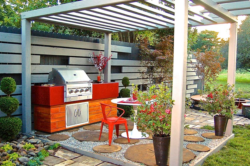 Japanese Zen Garden Outdoor Kitchen Theme