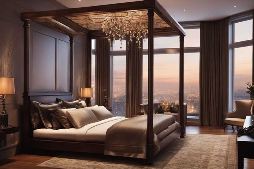 Luxurious Bedding for the Penthouse Interior Design