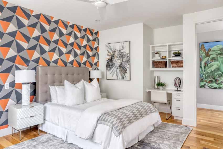 Geometric Patterns in the Guest Bedroom