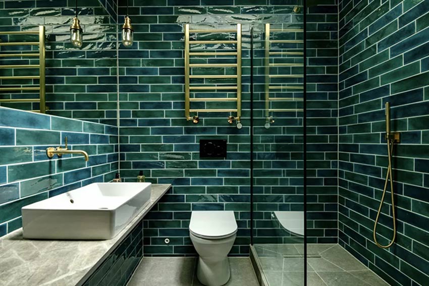 Artistic Tile Layout for Bathroom Interior Design