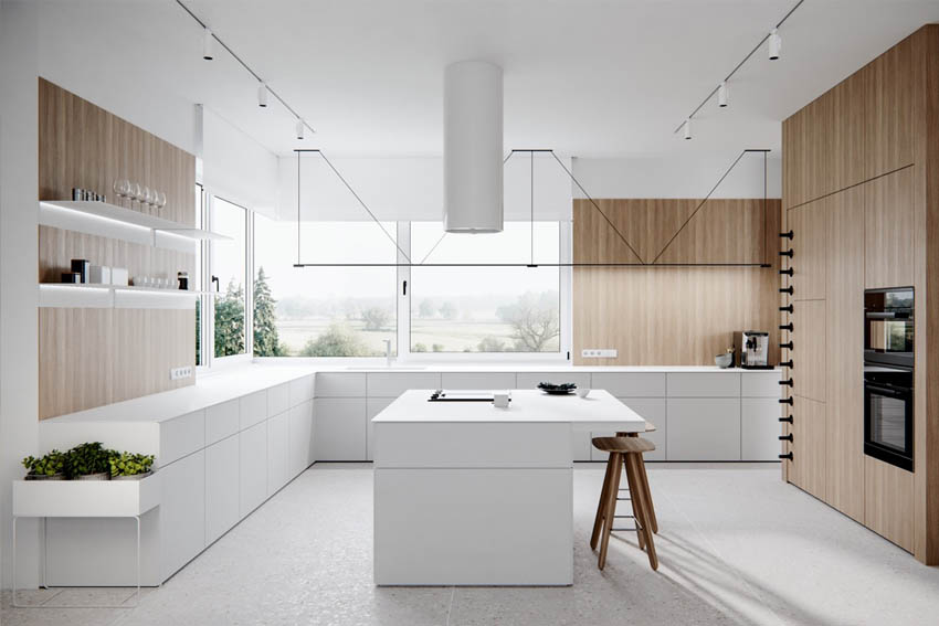 large l shaped kitchen design