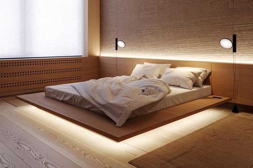 Interactive LED-lit Bedroom Headboard Design