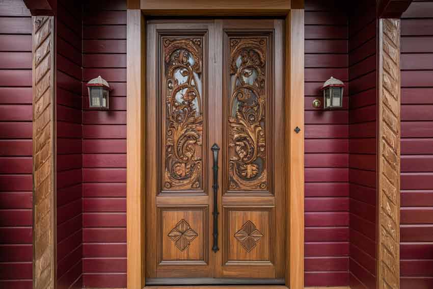 12 Beautiful Main Teak Wood Door Designs for a Classic Look  