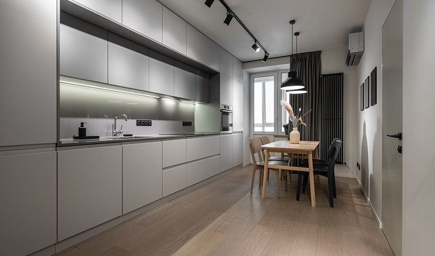 UNIFORM TONE OF GRAY FOR YOUR MODULAR KITCHEN