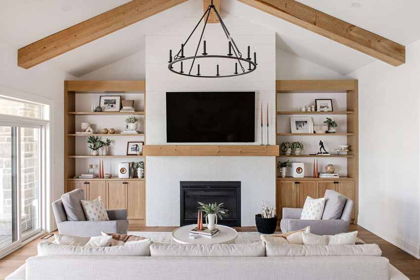 Elegant Living Room TV Wall Design
