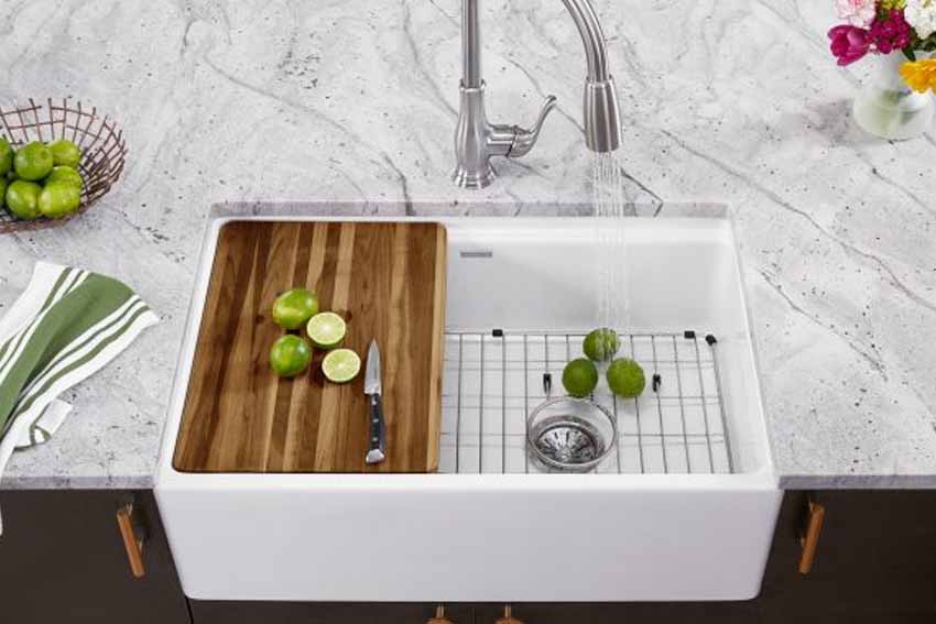 Multi-Level Sink with Cutting Board