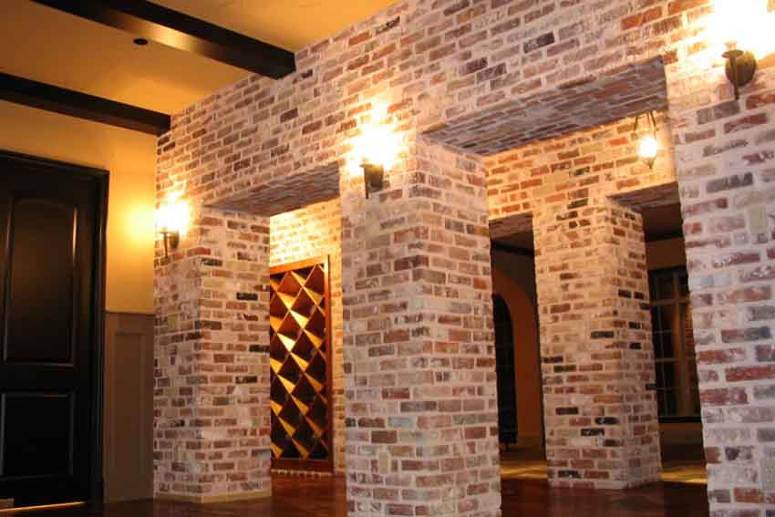 Brick Veneer Stone Wall Design