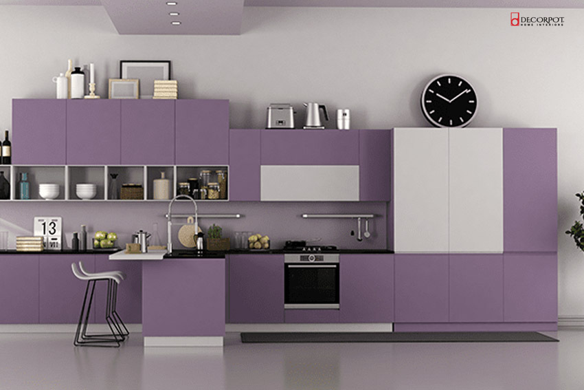 i shaped modular kitchen design