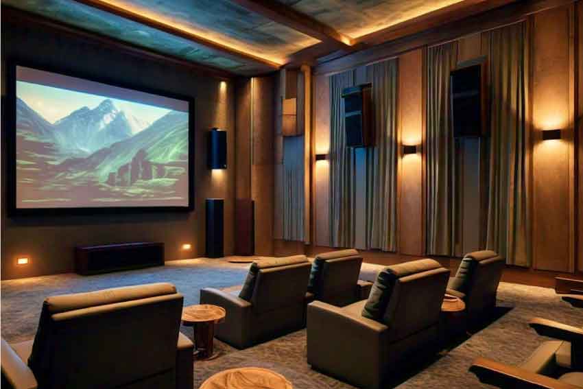 Eco-Friendly Design Home Theater Interior Designs