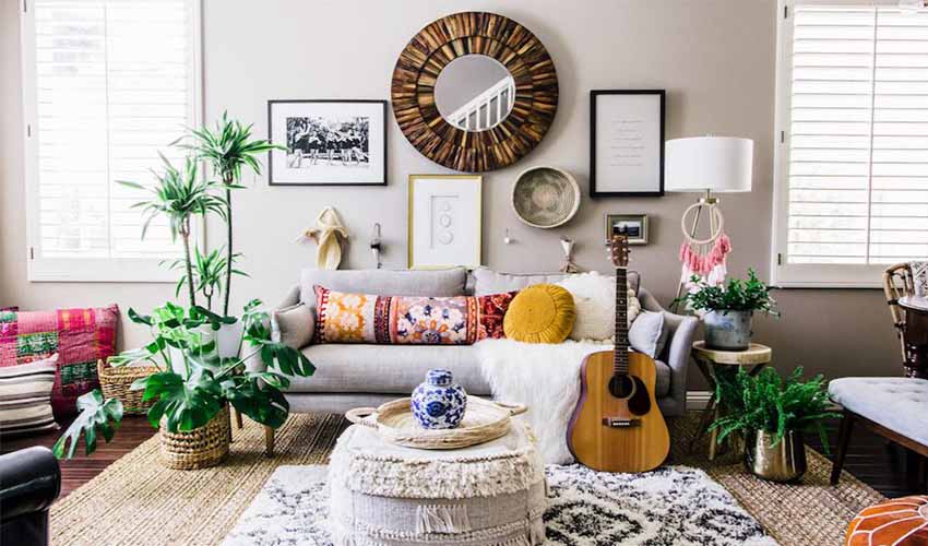 Bohemian Living Room Texture Designs