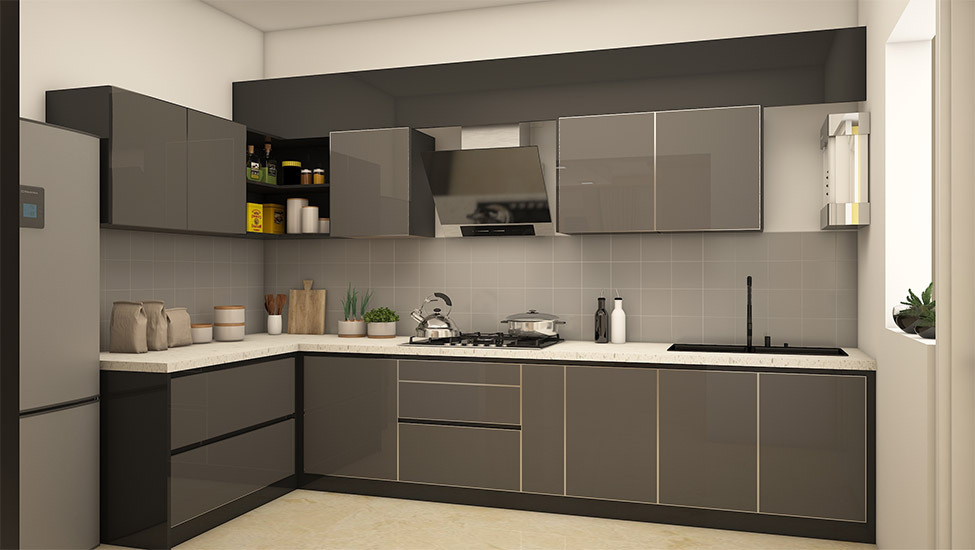 L-shaped Modular Kitchen Designs 2023 - Decorpot Home Interiors