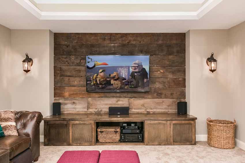 Rustic TV Wall Design