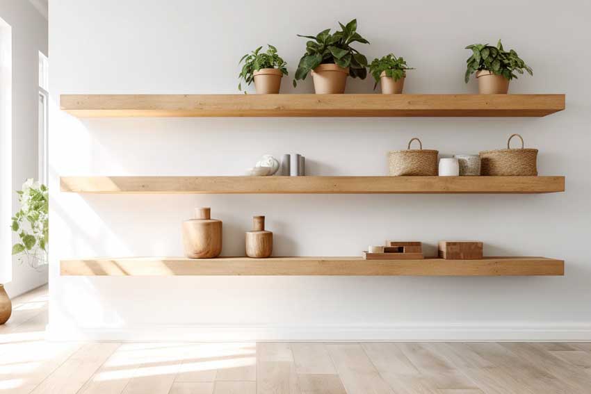 Floating Wooden Shelves