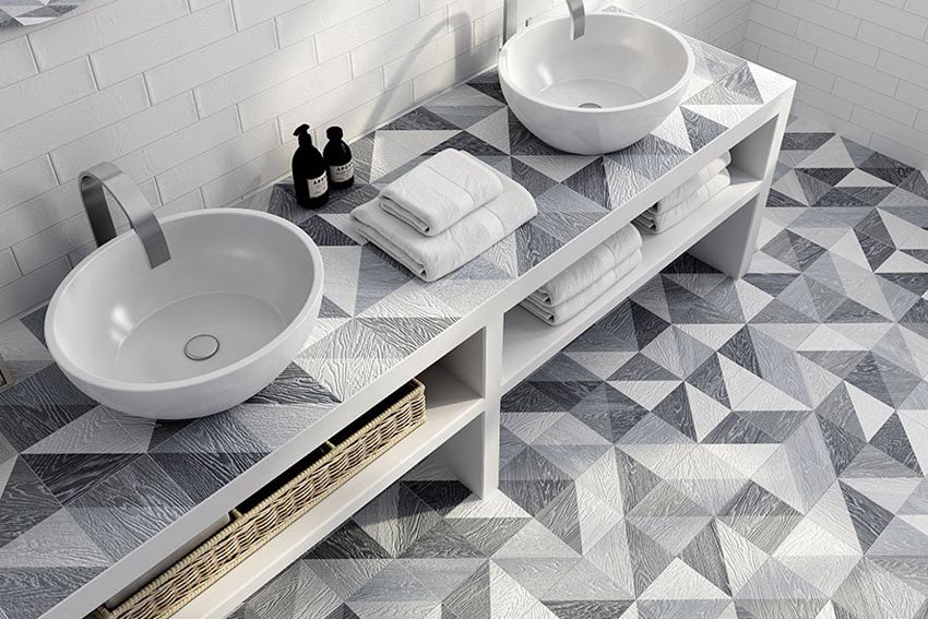 Trendy Geometric Patterns for Bathroom Interior Design Ideas