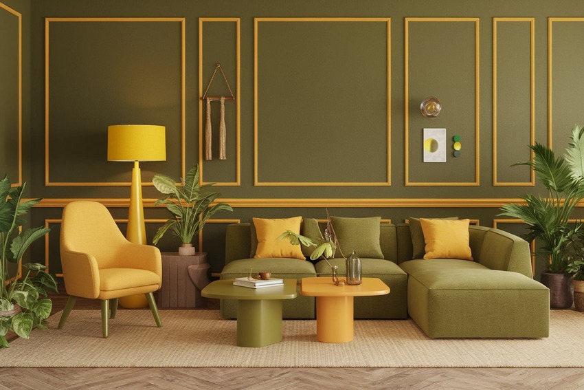 Olive Green and Yellow Zest