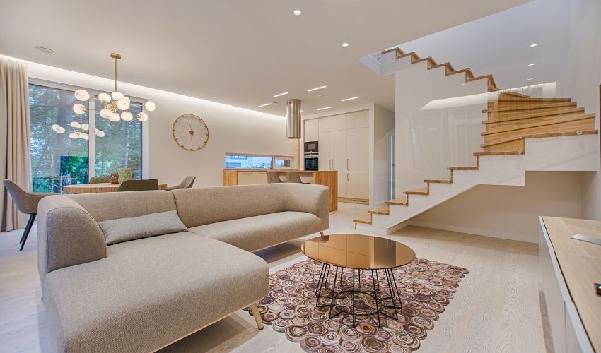 Luxury Interior of modern living room in beige... - Stock Illustration  [104037632] - PIXTA