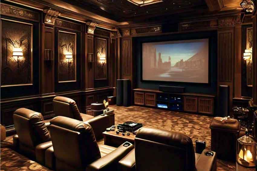 Special Place of Relaxation Home Theater Interior Design Bangalore