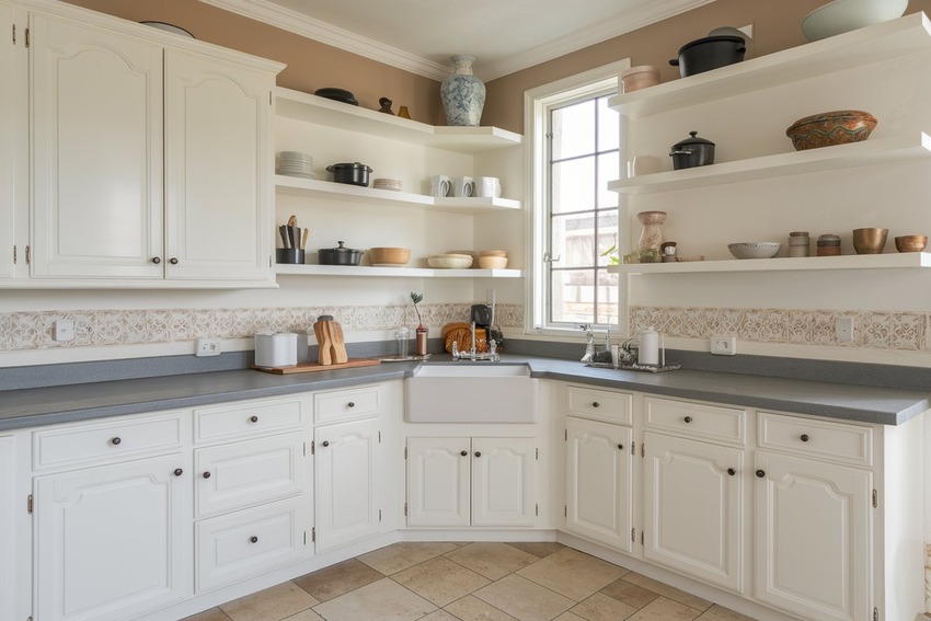 Corner Shelves - To Use the Entire Kitchen