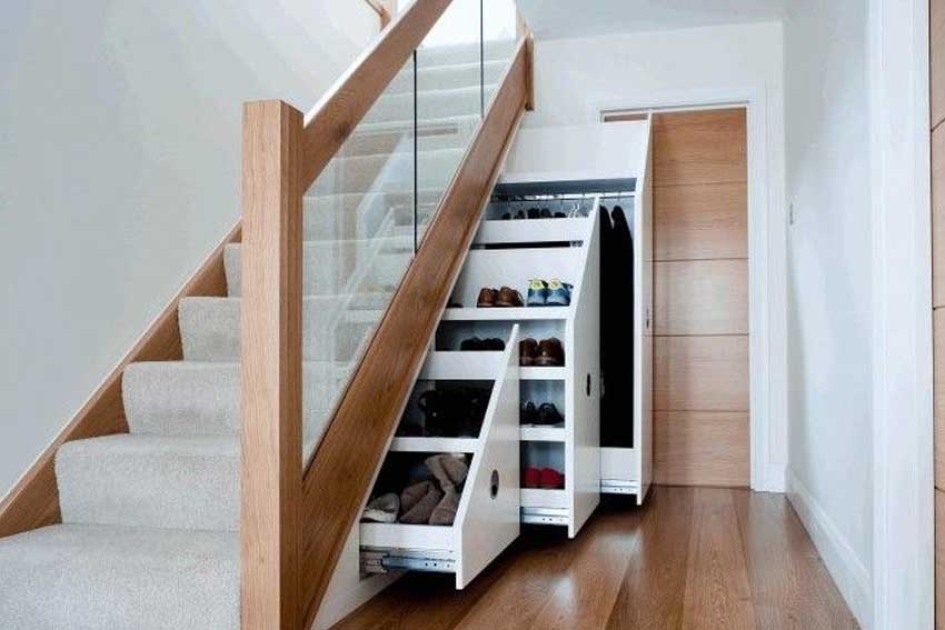 Under the Stairs Shoe Rack