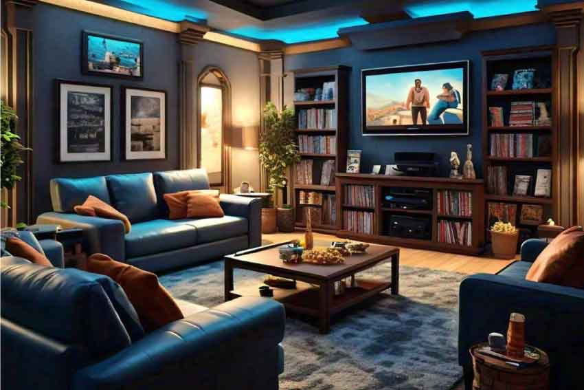 Family-Friendly Setup - Decorate Media Room