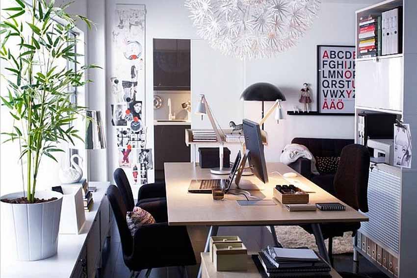 Scandinavian Theme Home Office Design