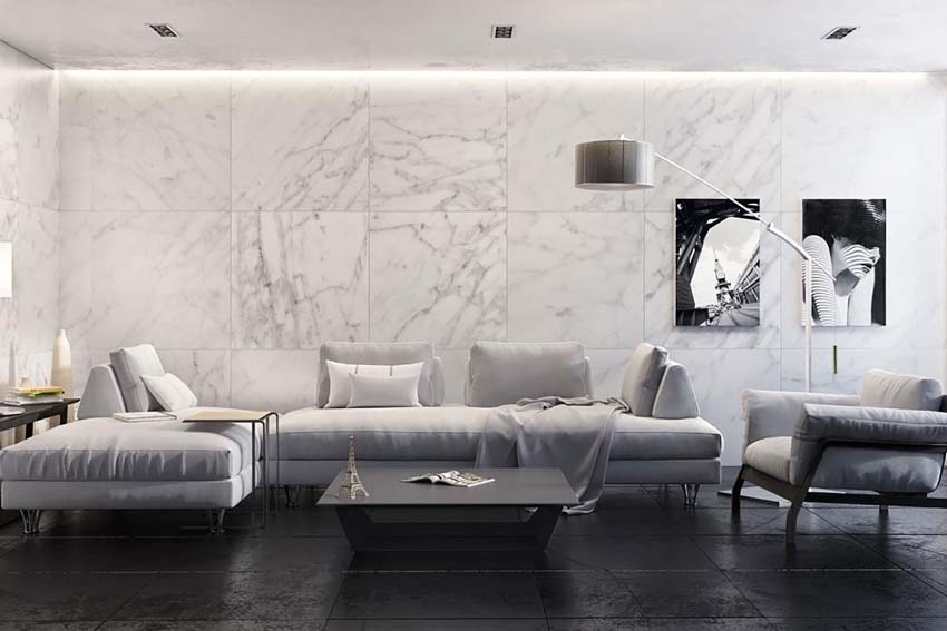 Marble Clad Wall Design