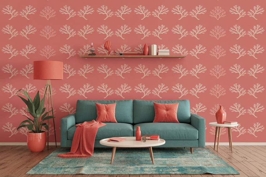 Teal and Coral 