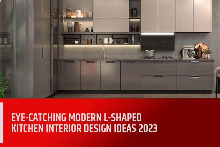 Home interior designers in Bangalore - Eye-Catching Modern L-Shaped Kitchen Interior Design Ideas 2023