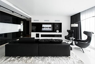Home interior designers in Bangalore - Striking Black And White Living Room Design Ideas for Your Home
