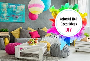 Home interior designers in Bangalore - Colorful Holi Decoration Ideas for Your Home | Holi Special DIY
