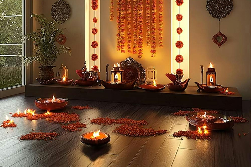 Home interior designers in Bangalore - Designing a Traditional Pooja Room with Classic Elements in Coimbatore