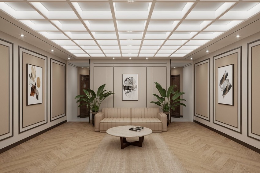 Home interior designers in Bangalore - 15+ Simple False Ceiling Design For Living Hall 2025